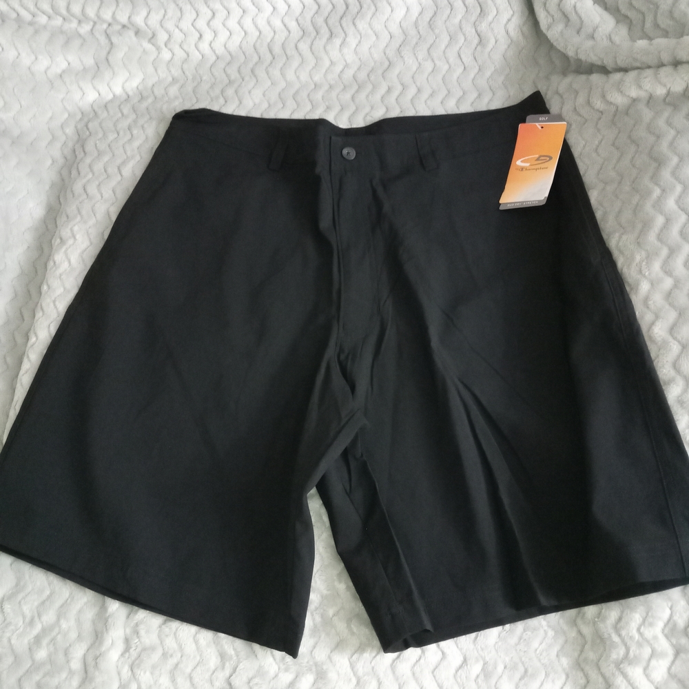 Athletic Works Men's Charcoal Flat Front Shorts